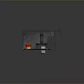 Black Control Console With Joystick Red Button And Multiple Control Icons